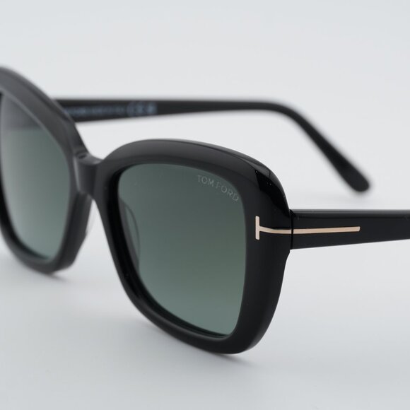 Tom Ford Maeve FT1008 01B Sunglasses Black Butterfly Frame, Smoke Lenses main image 9